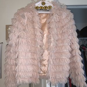 Fluffy cute jacket.